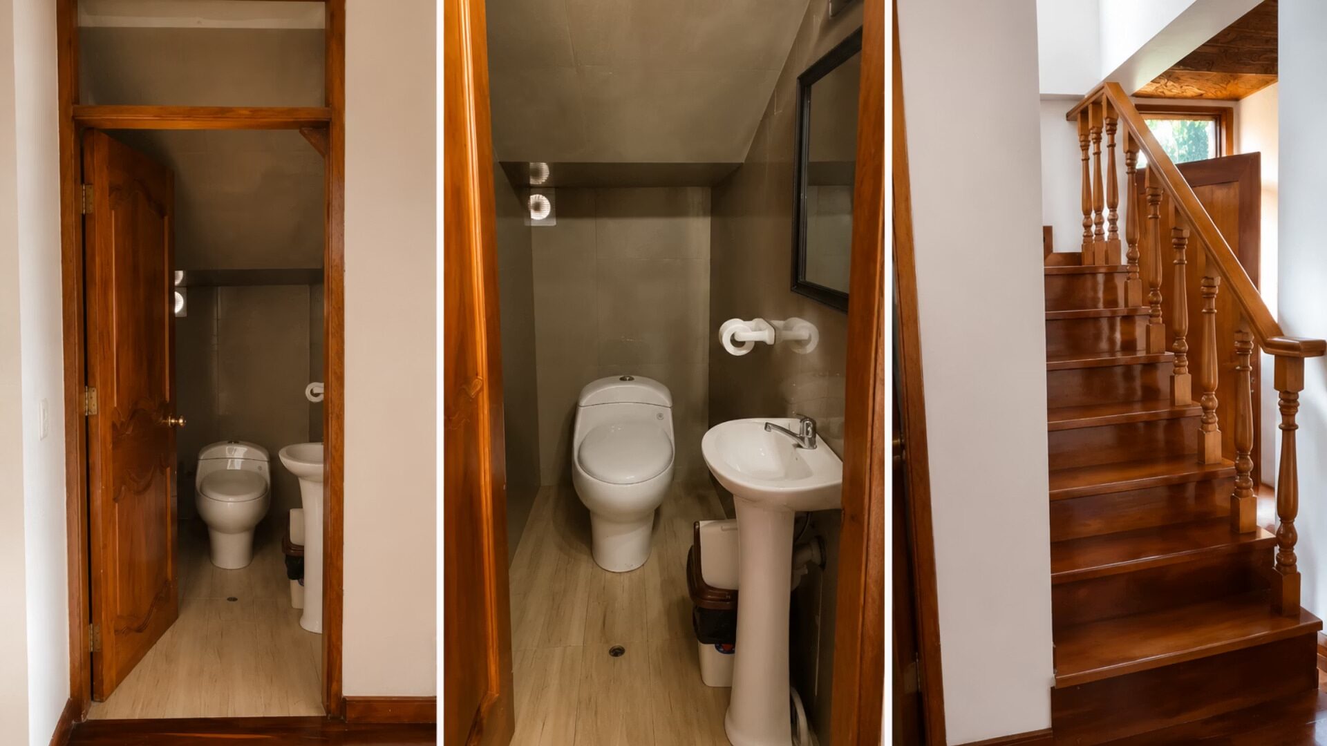 Segundo baño ubicado junto a la escalera interior